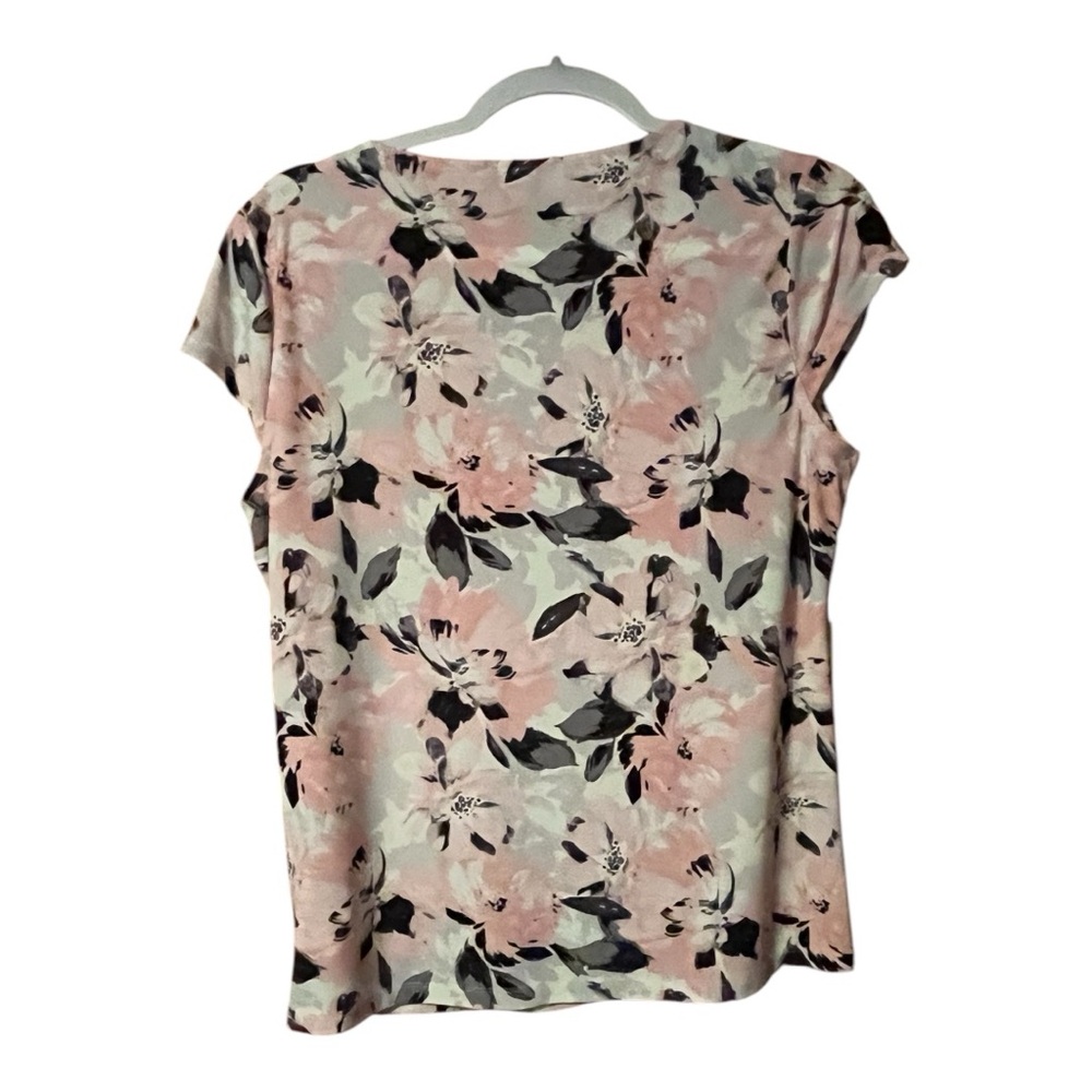 Kasper Women's Floral Pink Top Size Medium VG - Picture 2 of 3